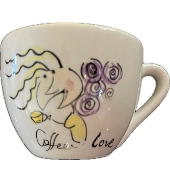 Espresso cups mugs tabletops lifestyle set of 4 four color designs - Picture 5 of 11